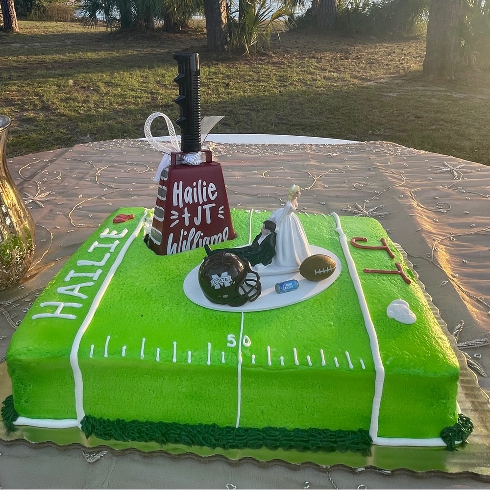 Mississippi State Wedding Cake Topper - Picture 7 of 7